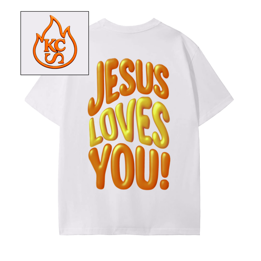 Jesus Loves You (Orange) T Shirt