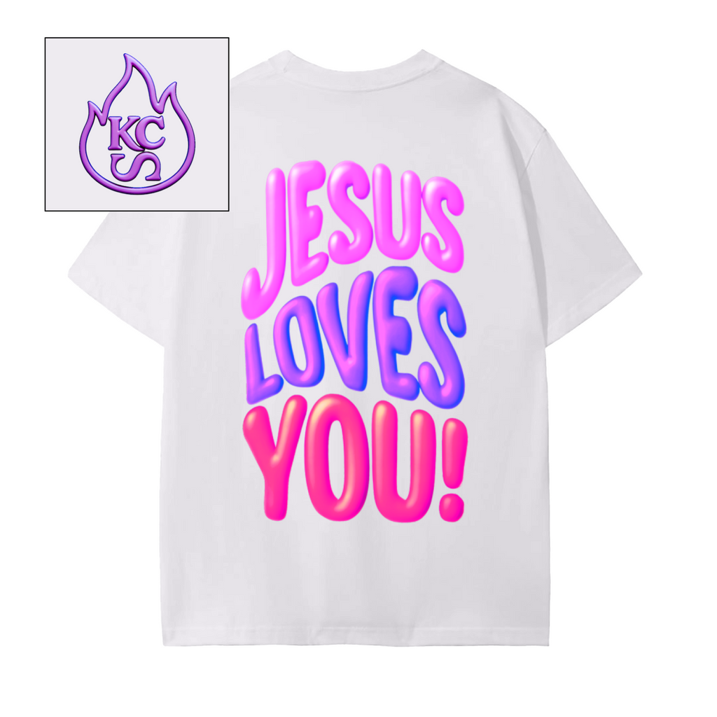 Jesus Loves You (Purple) T Shirt