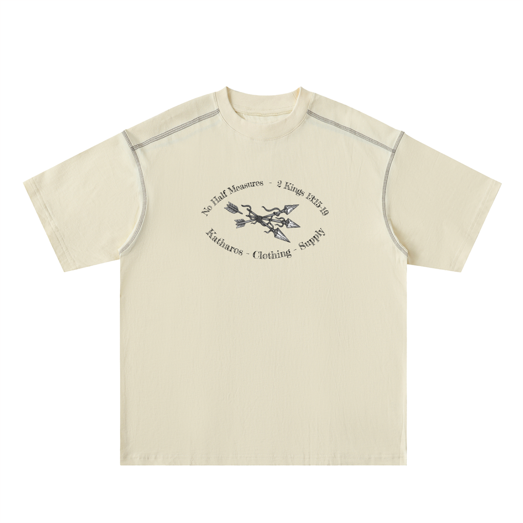 No Half Measures - Stitching T Shirt